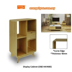 OBZ HA1480 - Versatile Display Cabinet | Stylish Showcase Functional Bookshelf | Living Room | Condo Apartment Airbnb Rumah Sewa